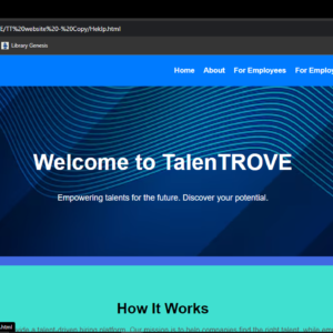 Home page TalenTROVE website