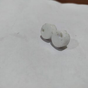 White circle earrings