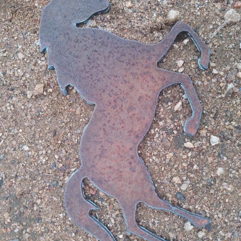 Small horse made from steel