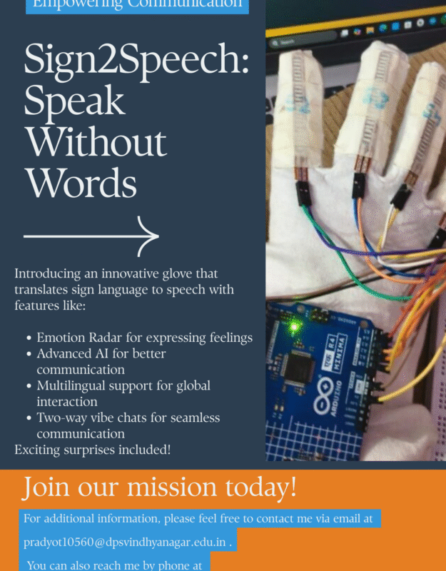 --SIGN2SPEECH-- ( “When Hand Speaks , The World Listens”)